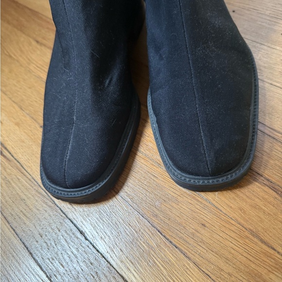 Stuart Weitzman Gore-Tex Square Toe Block Heel Ankle Boots | Size 7 - Picture 6 of 7